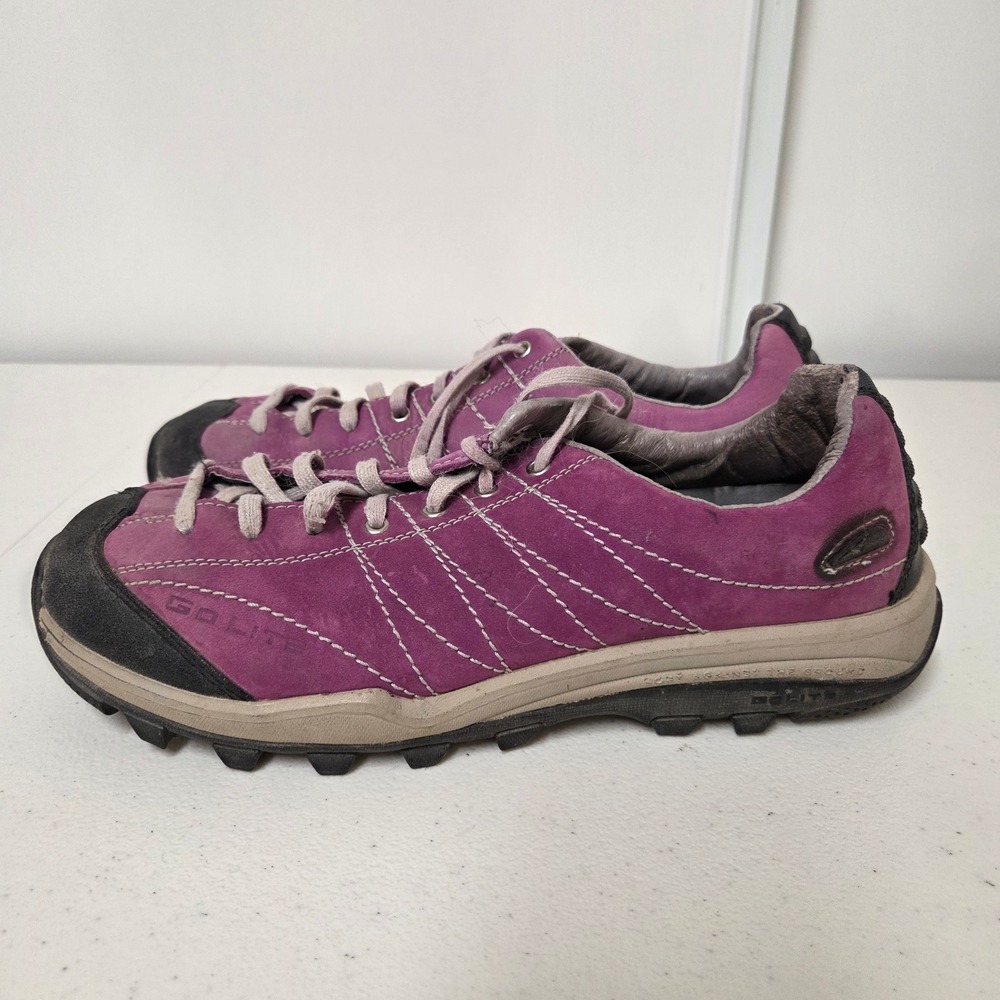 GoLite Lime Lite Womens Purple Suede Hiking Trail Shoes MP0208W Size 10